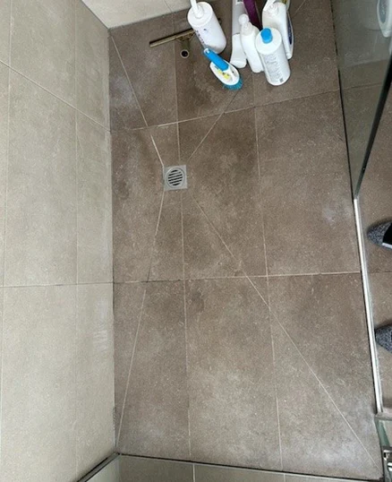 Before and after photos shower repair